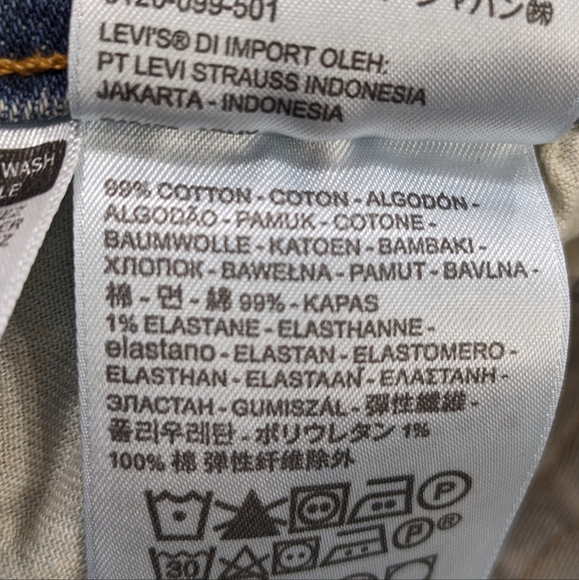 NWT Levi's 505 Regular Northern Spotted Medium Indigo 40x30 - Picture 2 of 10